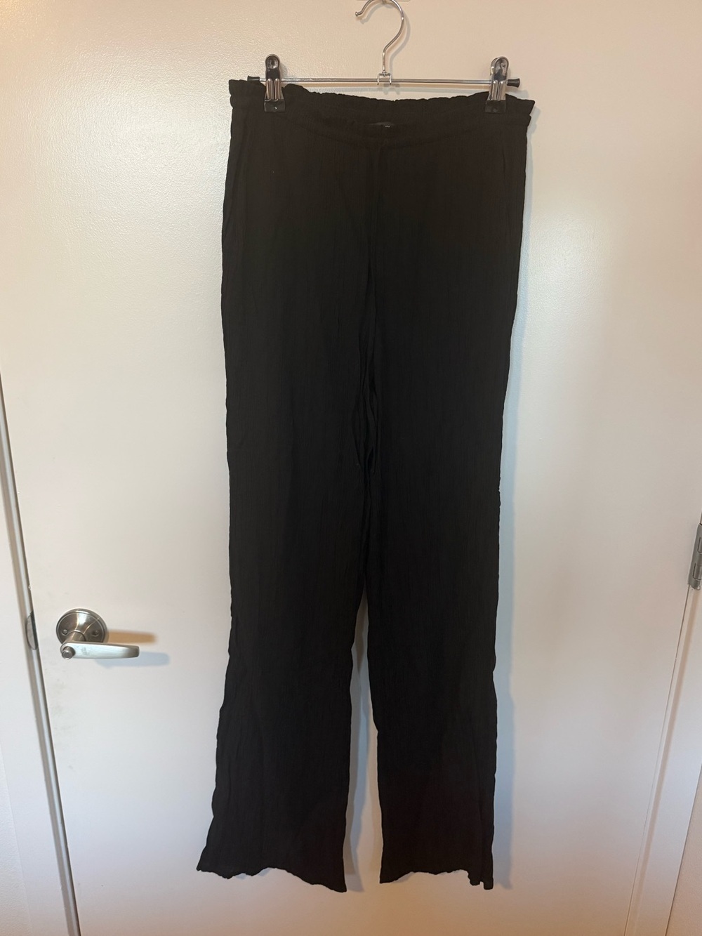 Zara Crinkle Leg Pants - Size XS | Color: Black